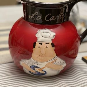 Ceramic pitcher chef decor